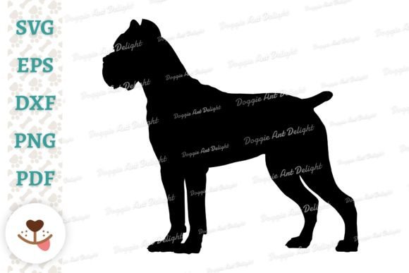 Cane Corso Dog Silhoeutte Svg Png Dxf