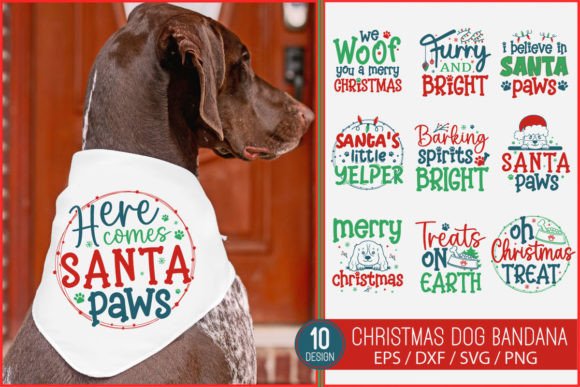 Christmas Dog Bandana SVG Bundle