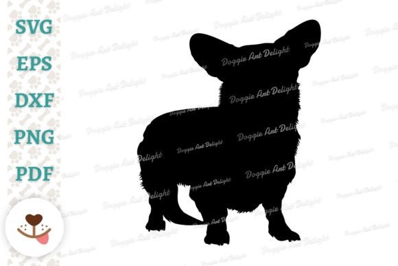 Corgi Dog Silhoeutte Svg Png Dxf Eps Pdf
