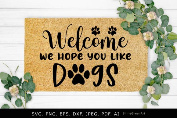 Dog Doormat SVG Welcome Sign Reviewed for Real Embroidery Use