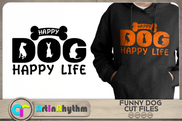 Happy Dog Happy Life Dog Lover SVG