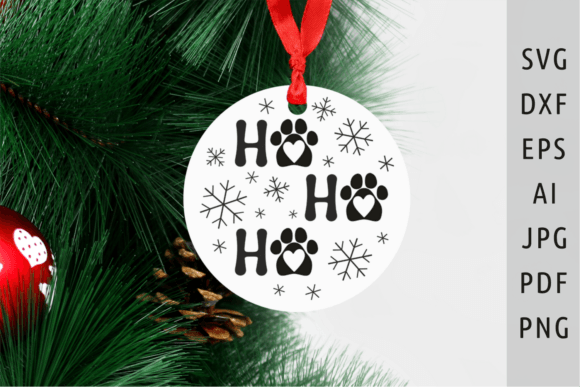 Ho Ho Ho Svg Dog Paws Svg Christmas Svg