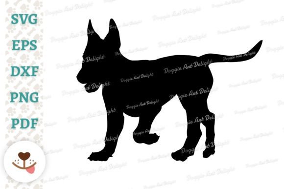 Malinois Puppy Dog Silhoeutte Svg Png