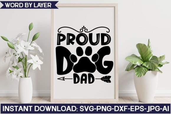Proud Dog Dad SVG Design Review for Embroidery