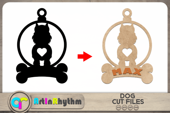 Schnauzer Dog Keychain SVG – Embroidery Field Test