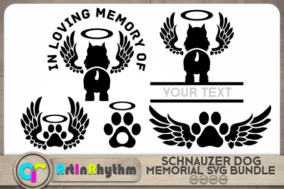Schnauzer Pet Dog Memorial SVG