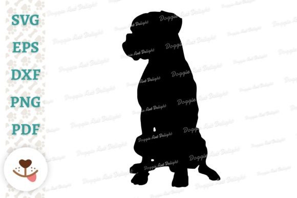 Sitting Boxer Dog Silhouette SVG Review