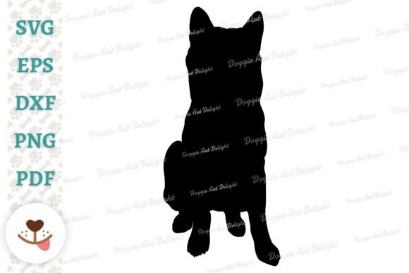 Sitting Shiba Inu Dog Silhouette SVG DXF Design Review