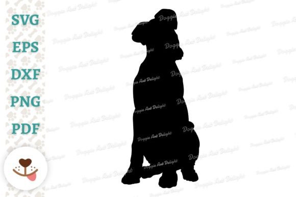 Sitting White Boxer Dog Silhouette Svg Review